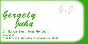 gergely juha business card